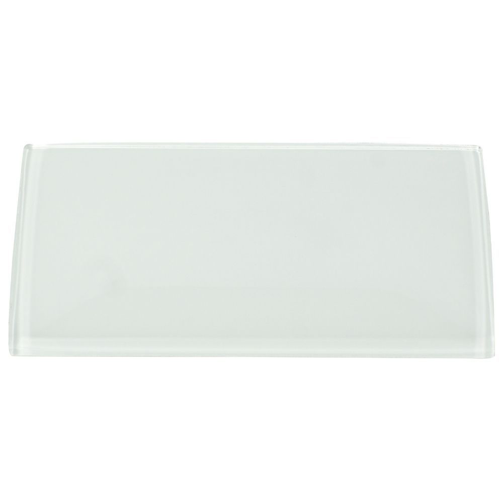 Gotham 3"x6" Super White Glass Shiny Mosaic