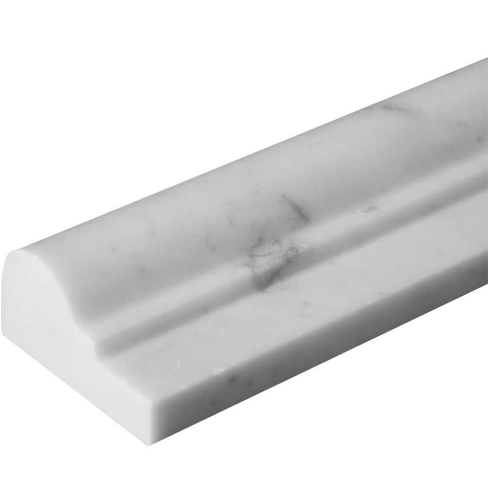 Bianco Carrara Select .5"x12" Bianco Marble Polished Pencil
