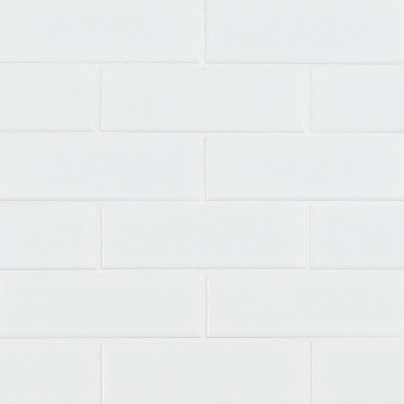 White Matte Brick 6mm MOSAIC