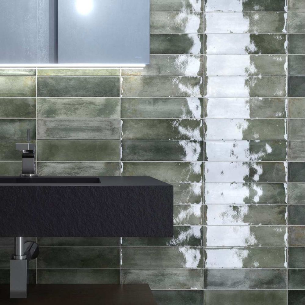 Cambre 3"x12" Green Ceramic Glossy Tile