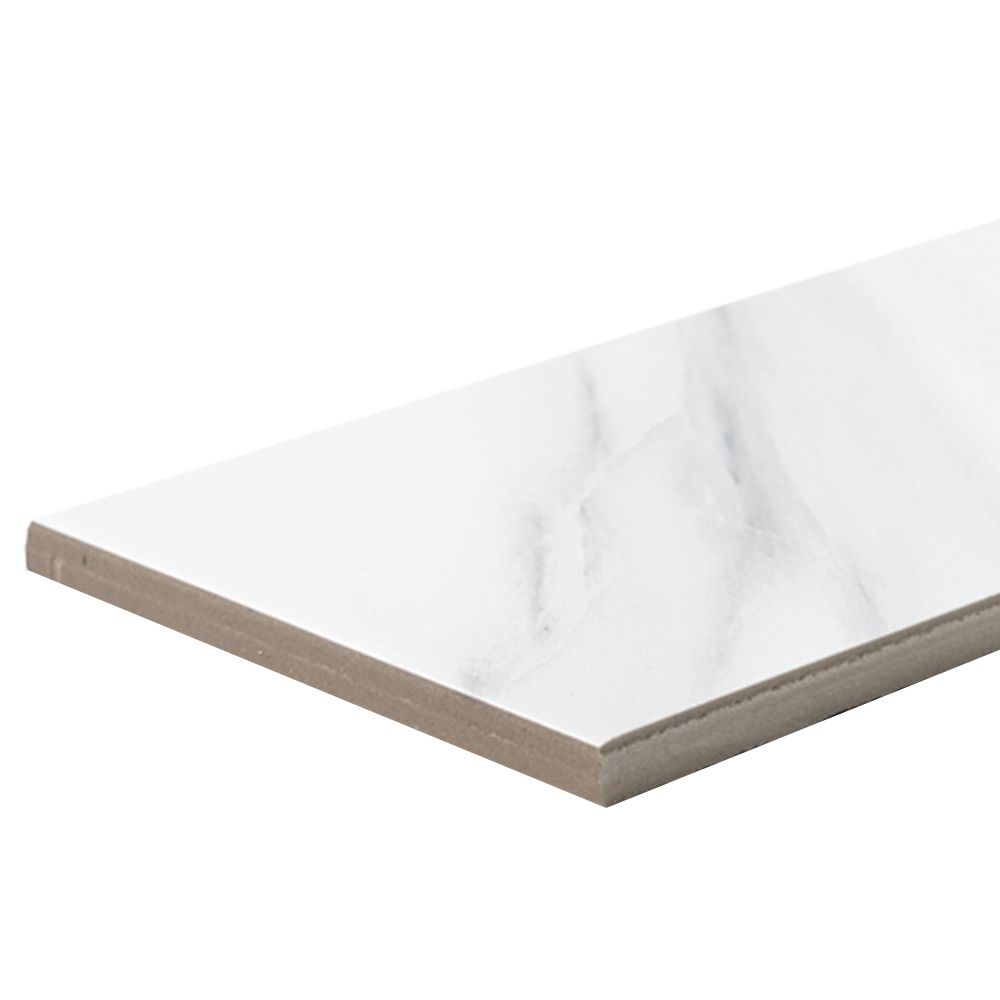 Thassos 4"x13" Grey Porcelain Matte Tile