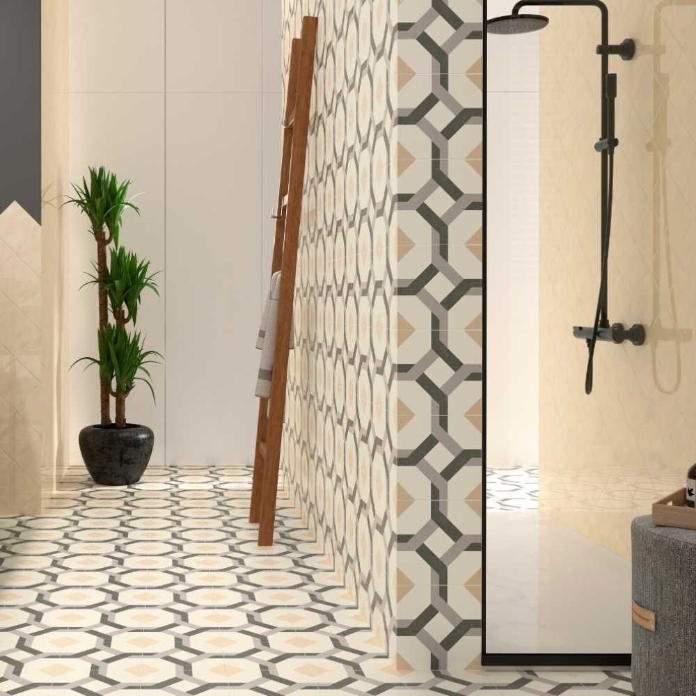 Viana 8"x8" Peach Porcelain Matte Tile