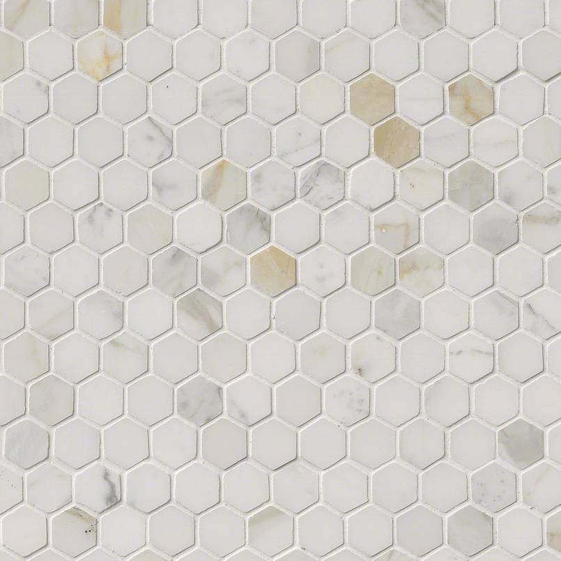 Calacatta Gold 1" Hexagon Polished