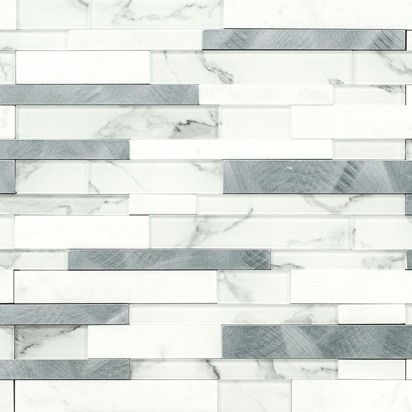 Denali Frost Interlocking Peel and Stick