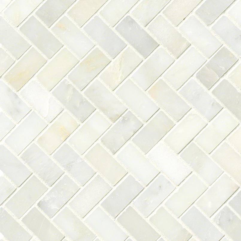 Greecian White Herringbone Polished