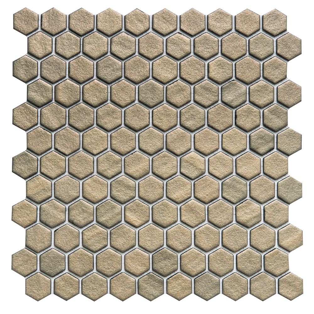 Timeless Stoneglass 12"x12" Gold Recycled Glass Textured Mosaic