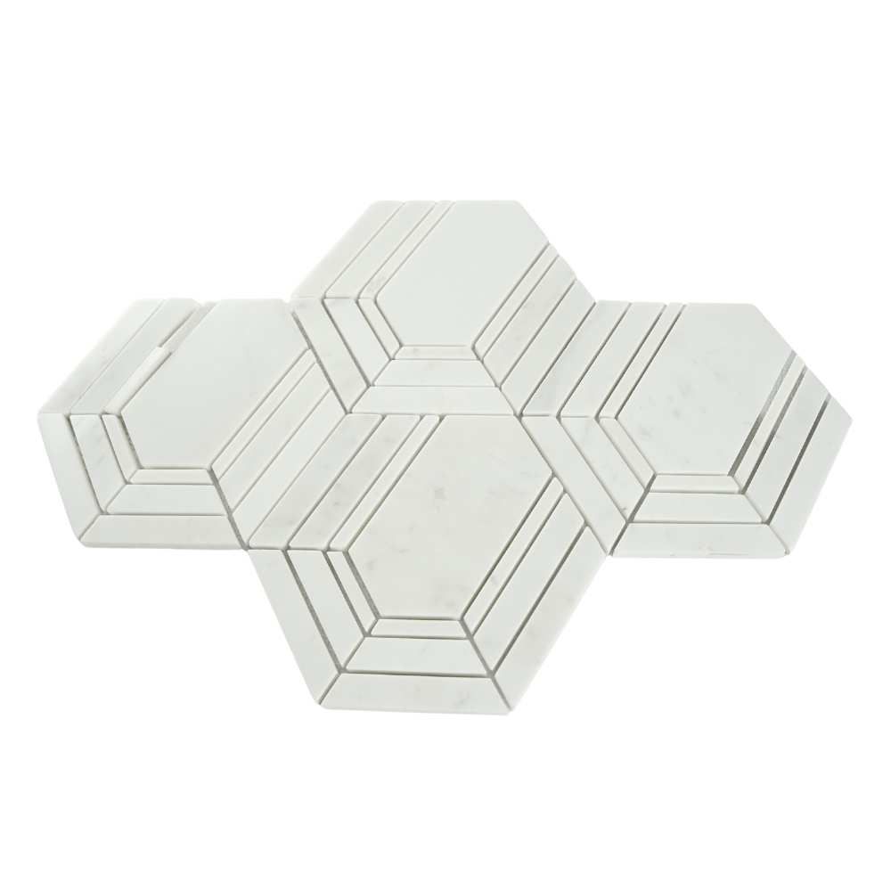 Elements Carrara Marble Polished Mosaic