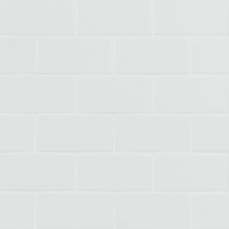 White Matte 2x4x6mm MOSAIC