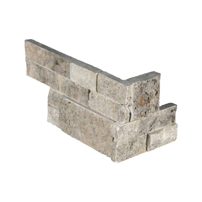 ROCKMOUNT SilverTravertineCrnr"L"Pnl6x18