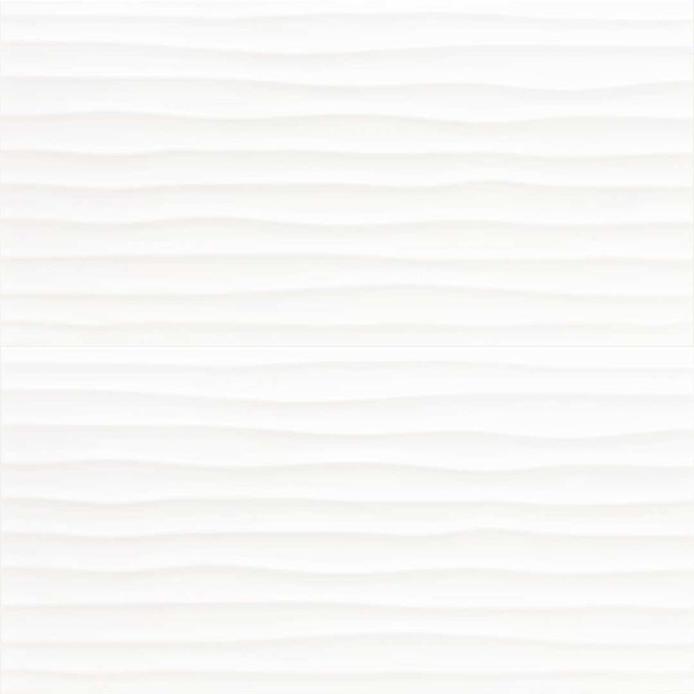 Ares 12"x24" White Ceramic Glossy Relief Tile