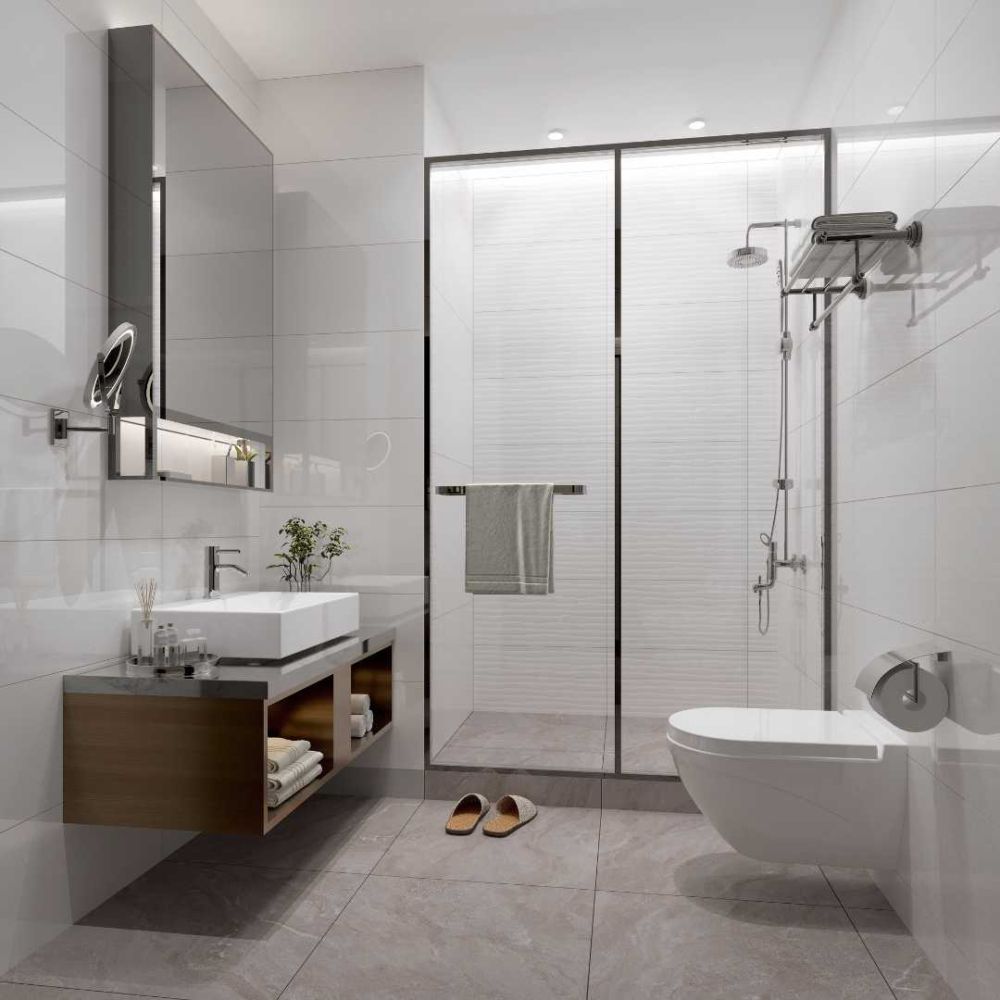 Ares 12"x24" White Ceramic Glossy Tile