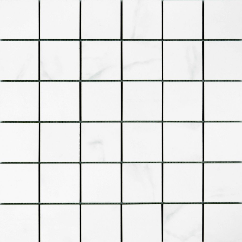 Bista 2"x2" White Porcelain Matte Mosaic