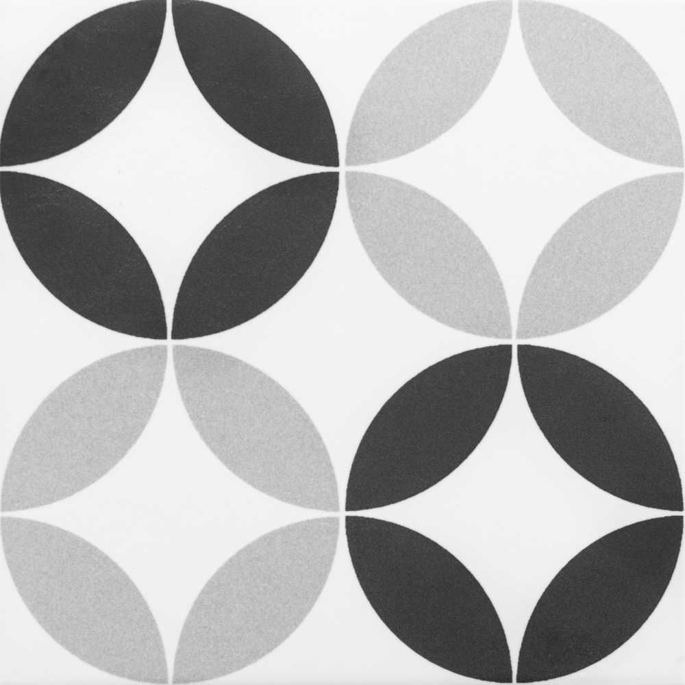 Bora 9"x9" Black Porcelain Matte Tile