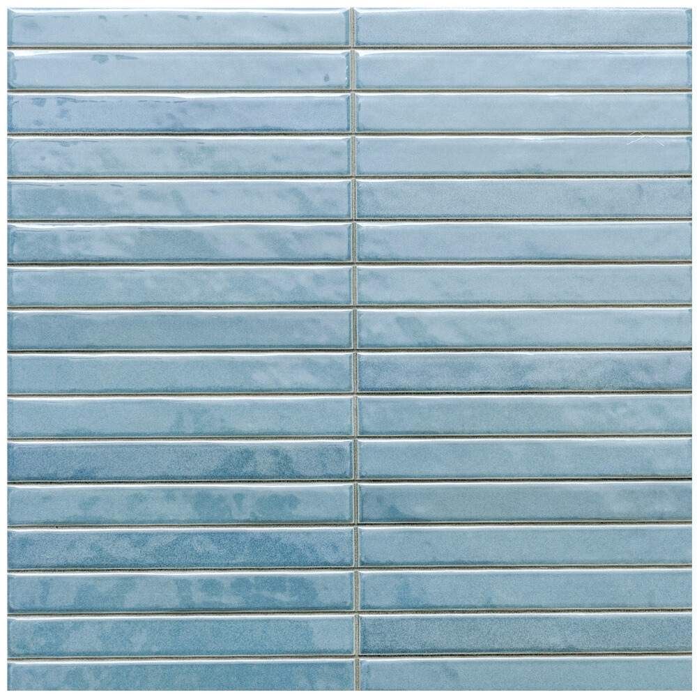Kromo 14"x14" Teal Ceramic Glossy Tile