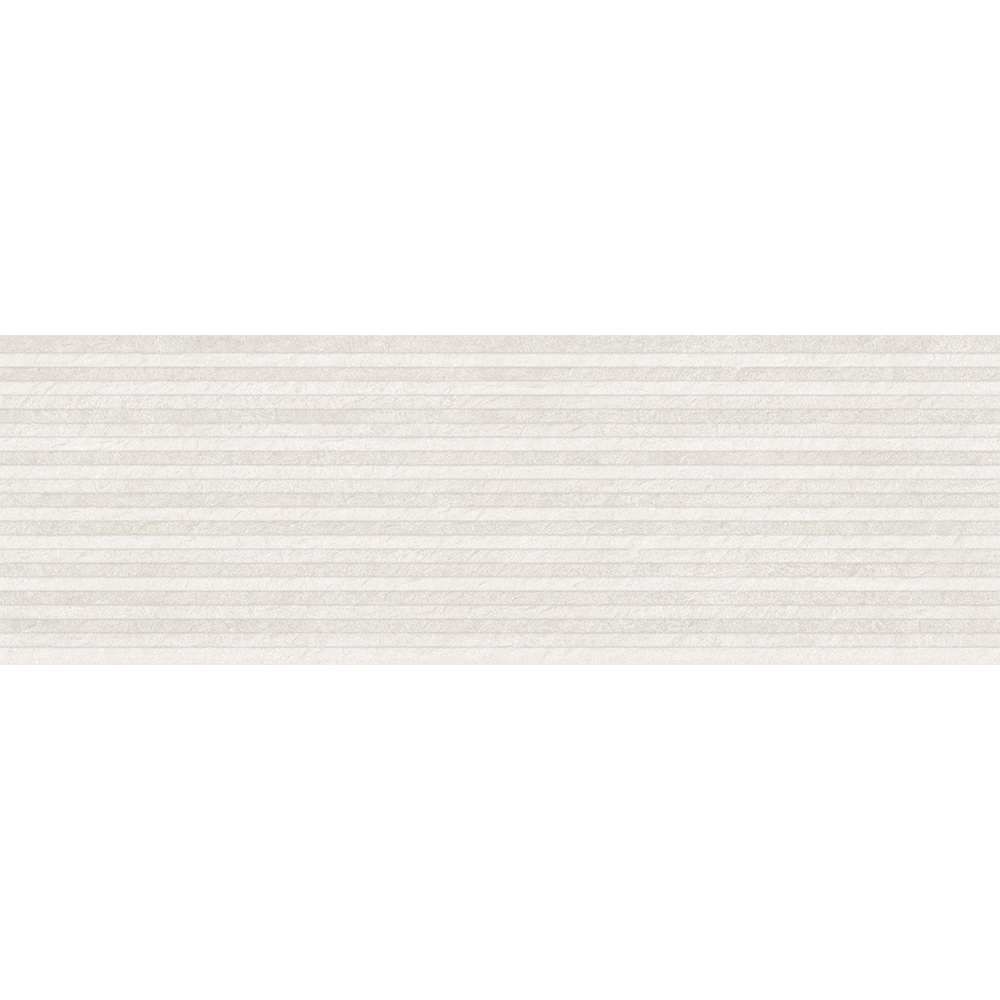 Materia 12"x40" Blanco Relief Ceramic Matte Tile