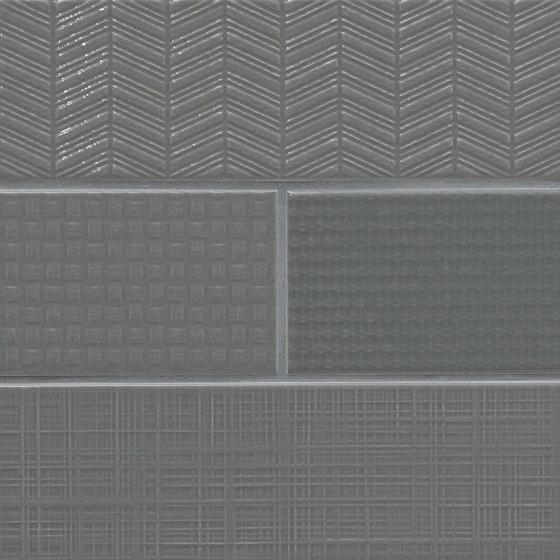 URBANO GRAPHITE 3D MIX 4X12 GLOSSY